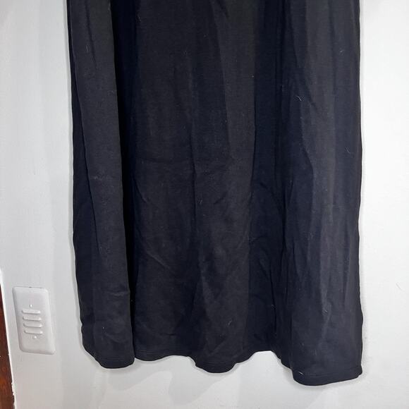Old Navy Dress Womens Large Black Long Sleeve Scoop Neck Stretch Midi Witchy - Picture 3 of 11